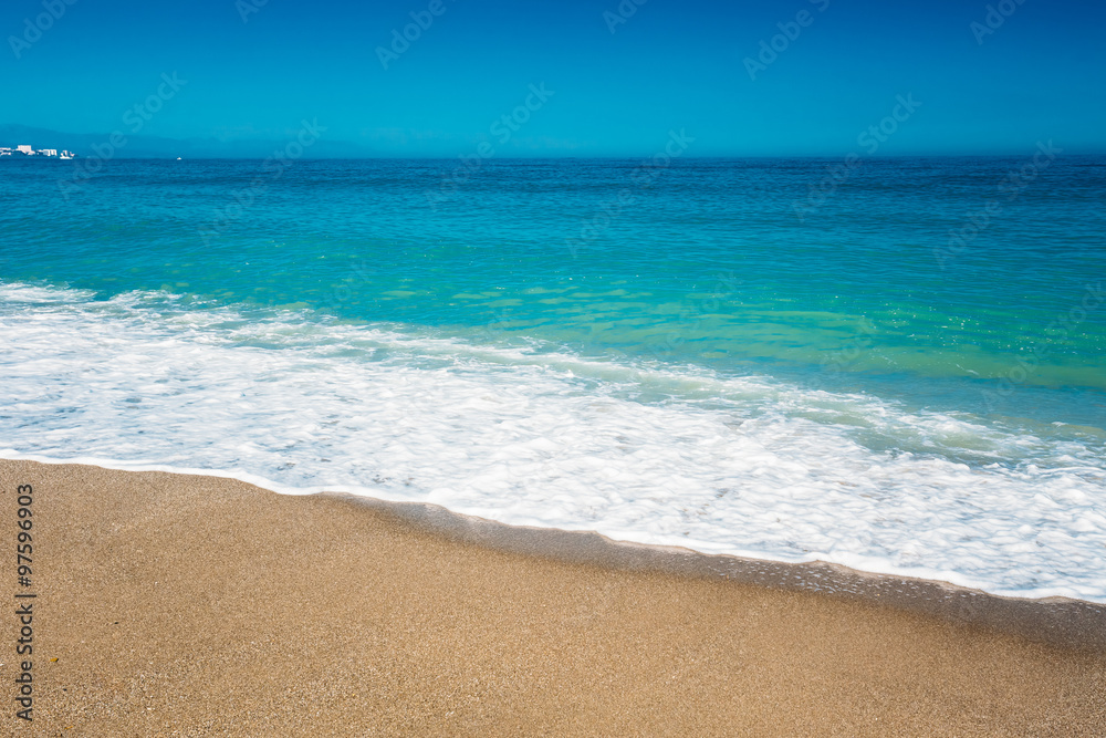 Soft Sea Ocean Waves Wash Over Golden Sand Background Soft Sea Ocean Waves Wash Over Golden Sand Background