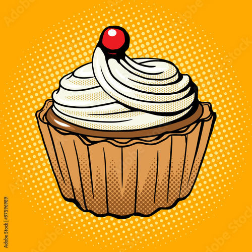 Cake pop art style vector