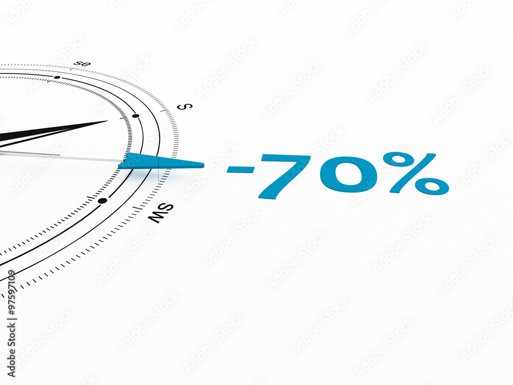 Naklejka premium Conceptual 3D Compass