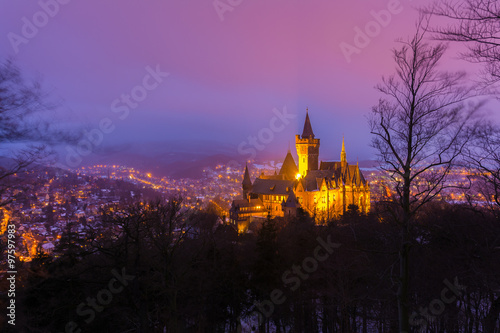 Schloss in Wernigerode am Abend