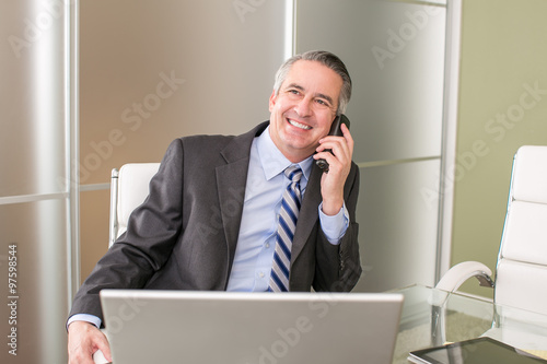 Businessman on phone