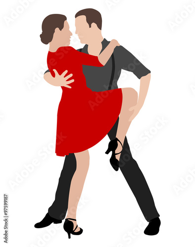 tango dancers illustration 2 - vector