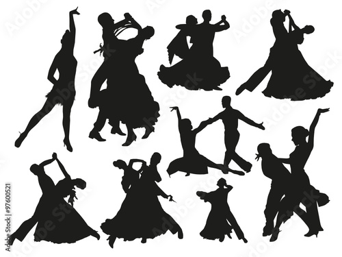 Dancing Pairs Silhouettes