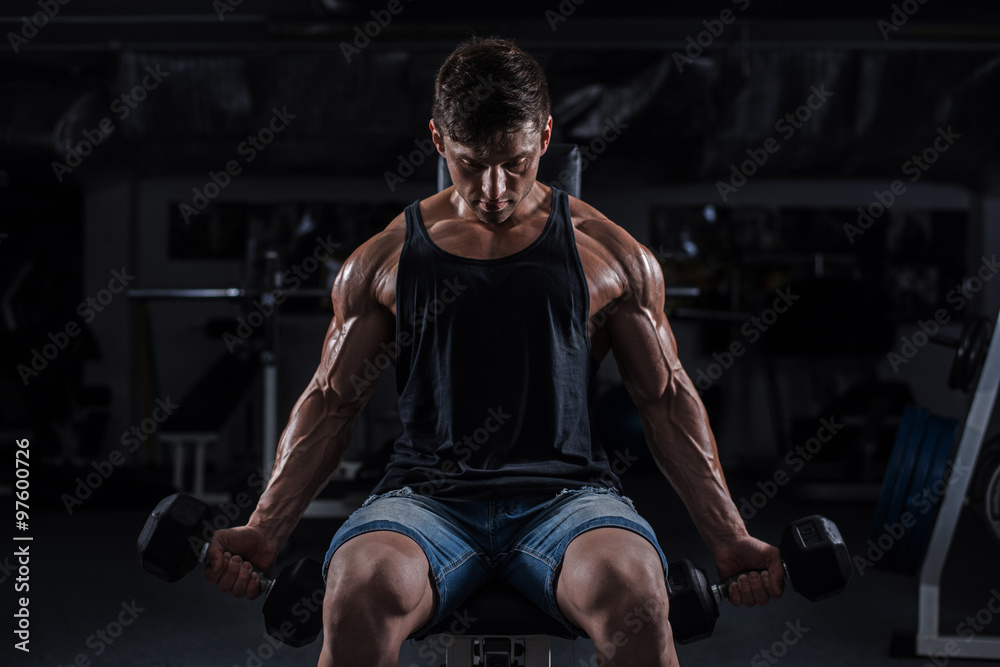 Bodybuilder in the gym Bodybuilder in the gym