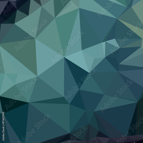 Metallic Seaweed Green Abstract Low Polygon Background