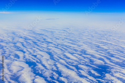 View on sky above clouds