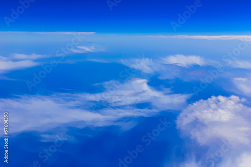 View on sky above clouds © xmagics