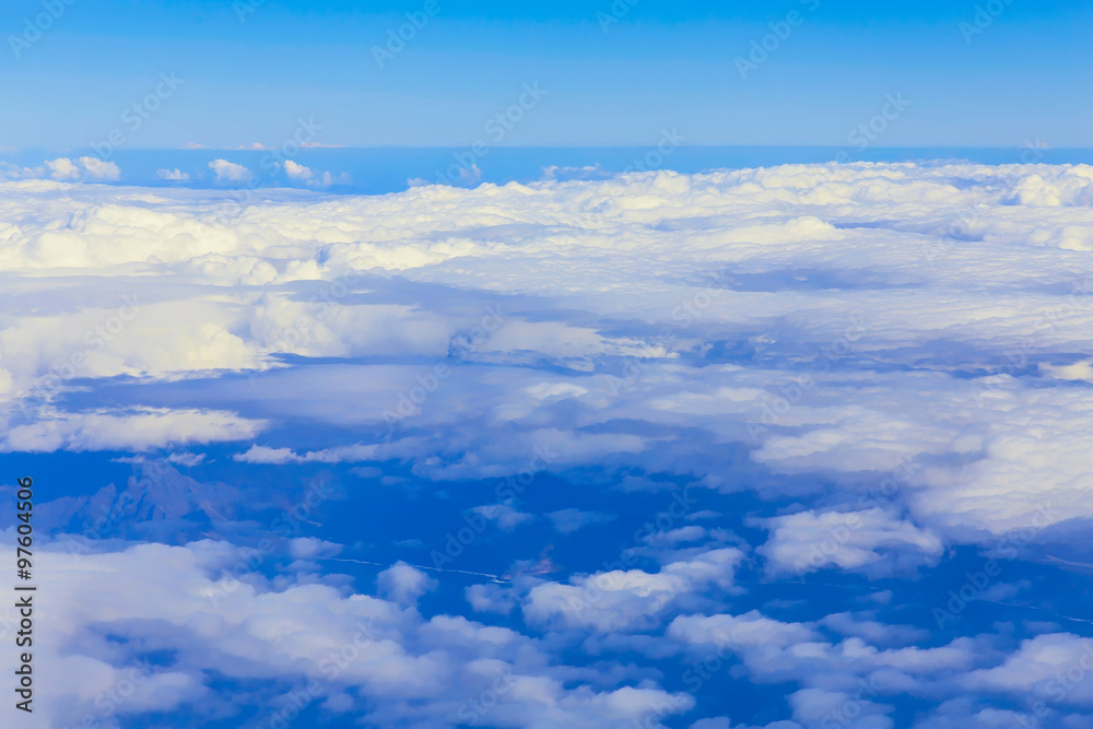 Fototapeta premium View on sky above clouds