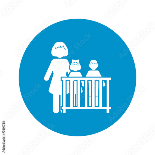 cot icon on white background