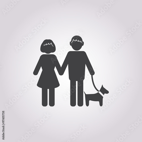 dog icon on white background