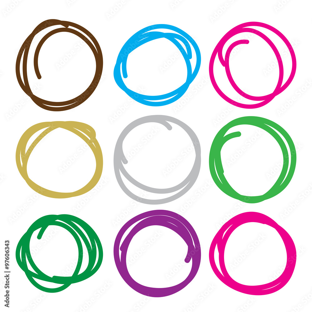 Highlighter elements, large color circle set, yellow, green, red, purple, blue, brown etc. Highlighter elements, large color circle set, yellow, green, red, purple, blue, brown etc.