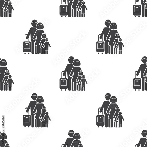 suitcase icon on white background