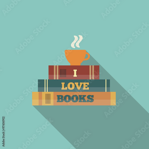 Books and cup of tea