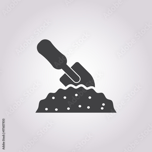 spade icon on white background