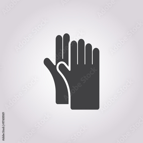 gloves icon on white background