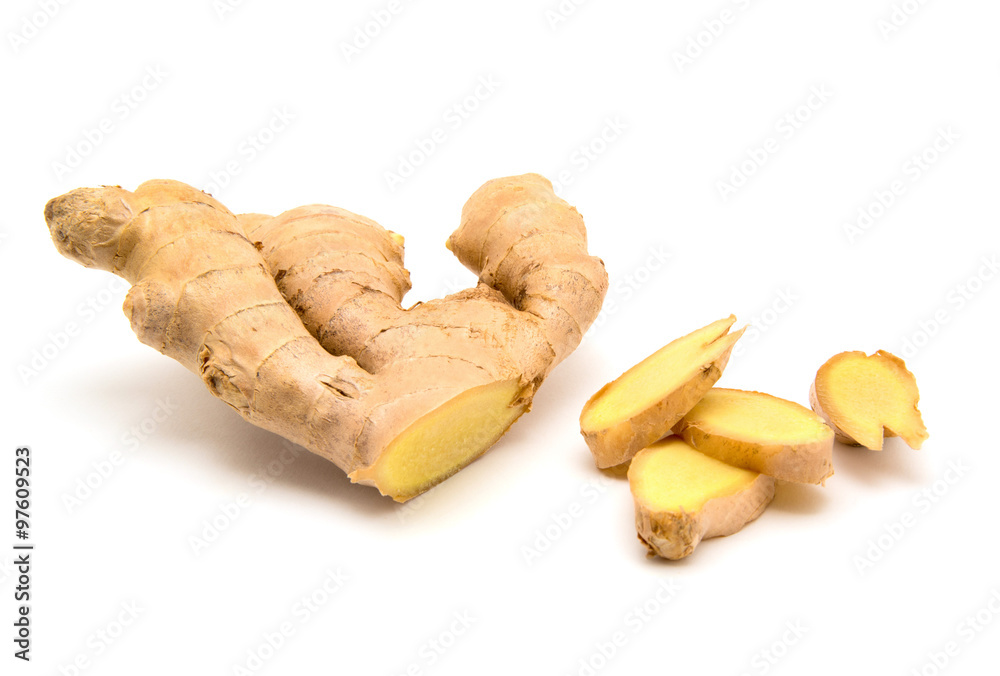 ginger on white background ginger on white background