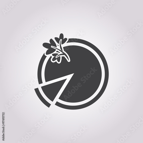 pizza icon on white background