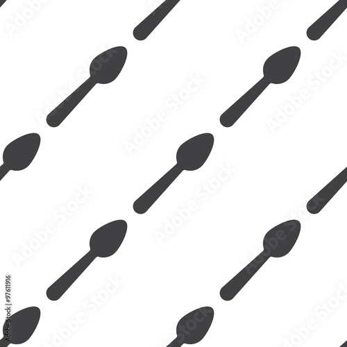 spoon icon on white background