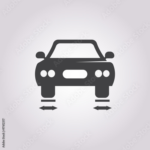 car balancing icon on white background
