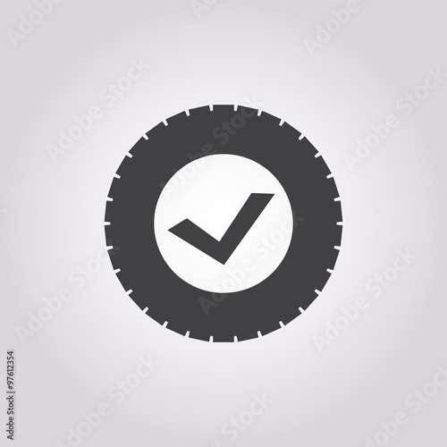 tire icon on white background
