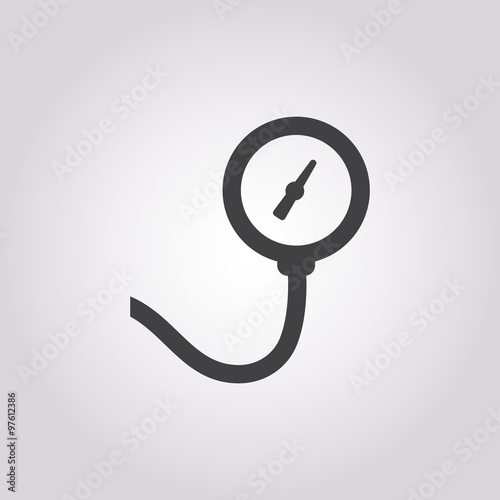 pressure gauge icon on white background