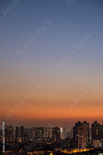 twilight view of Guangzhou city © victor217