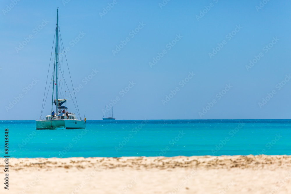 Catamaran at the beach