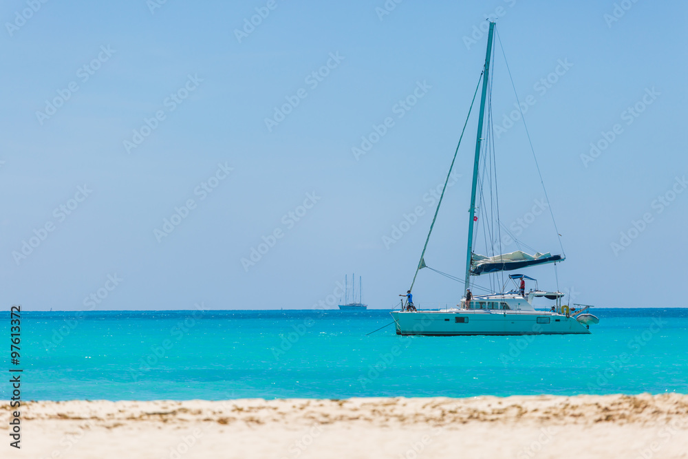 Catamaran at the beach