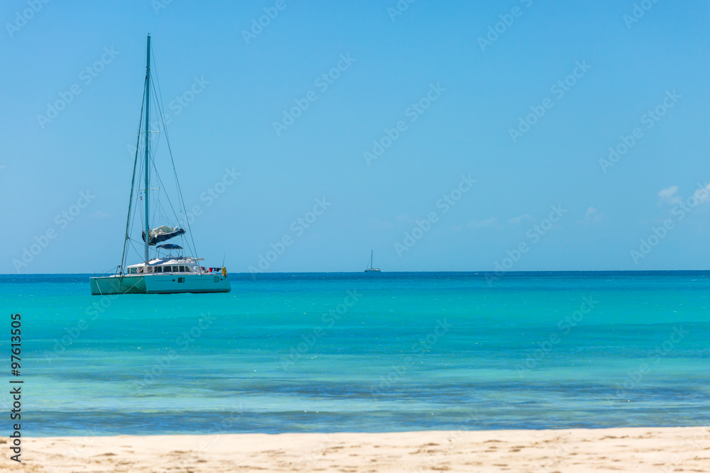 Catamaran at the beach Catamaran at the beach