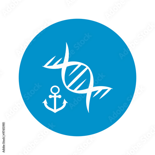 sailor DNA icon on white background