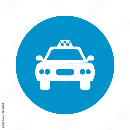 taxi icon on white background