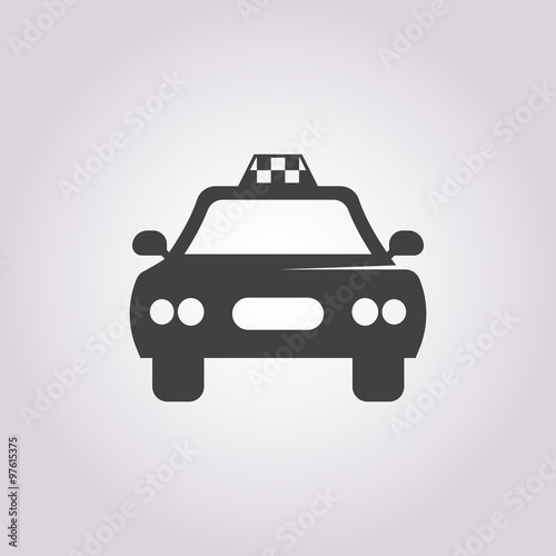 taxi icon on white background