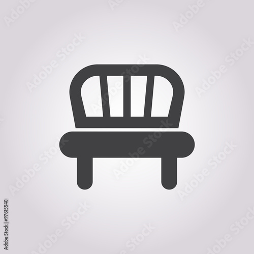 chaise icon on white background