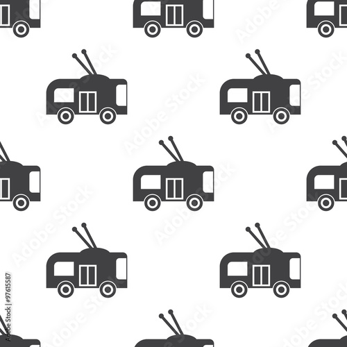 trolleybus icon on white background