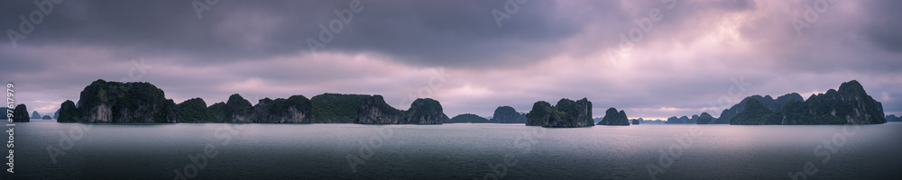 Panorama of Ha Long Bay in Vietnam