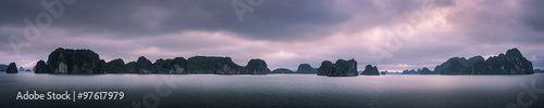 Panorama of Ha Long Bay in Vietnam