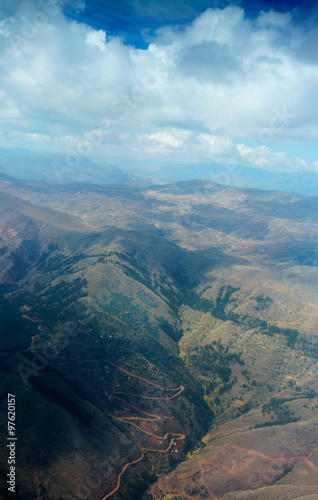 Aerial view of Andes mountains, Peru © bruno135_406