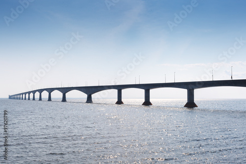Confederation Bridge connecting Prince Edward Island to New Brunswick across the Northumberland Strait, Canada © bruno135_406