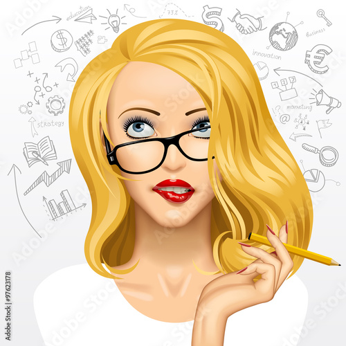 Blonde business woman