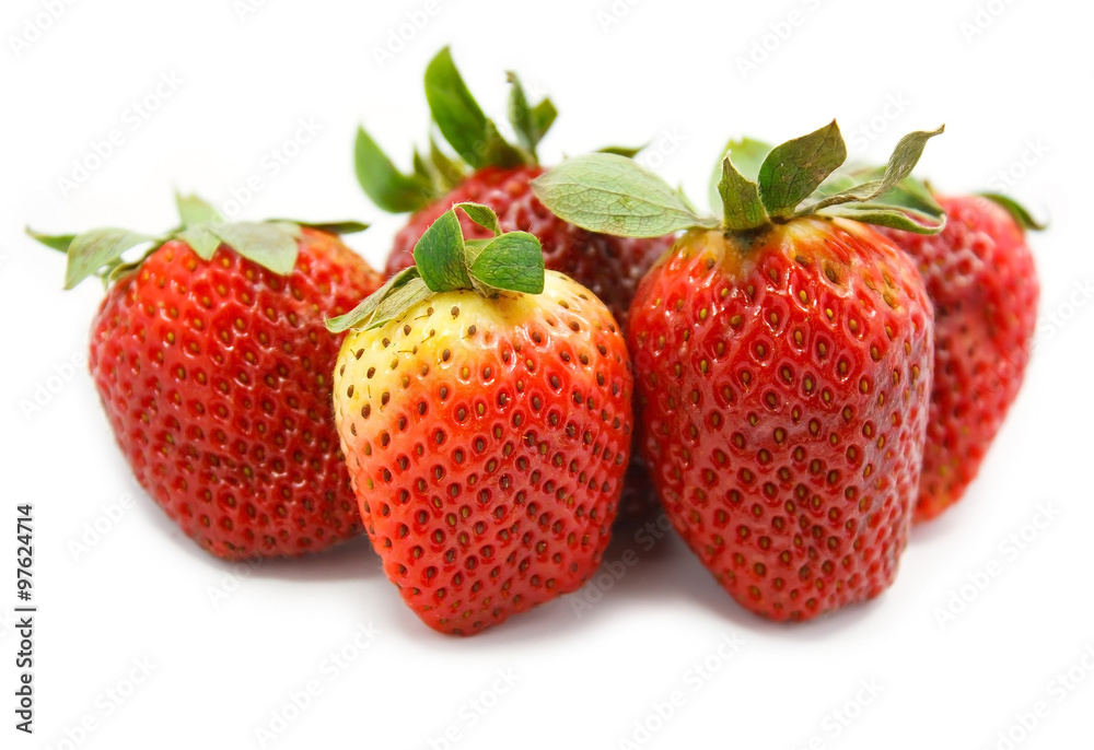 Strawberries isolated over white background Strawberries isolated over white background