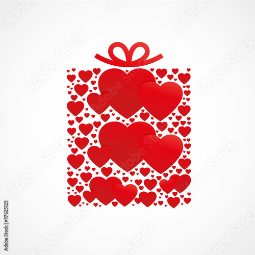 cadeau,coeur rouge