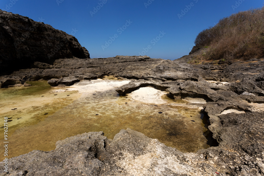 rock formation coastline at Nusa Penida island rock formation coastline at Nusa Penida island