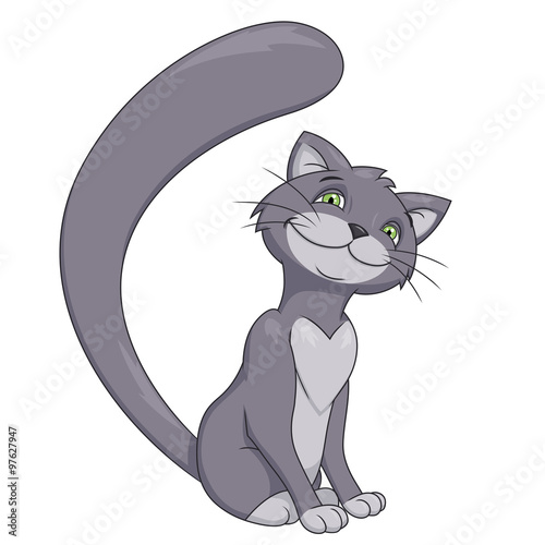 Smiling gray cat 2