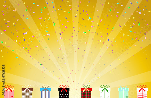 ギフトボックス　紙吹雪