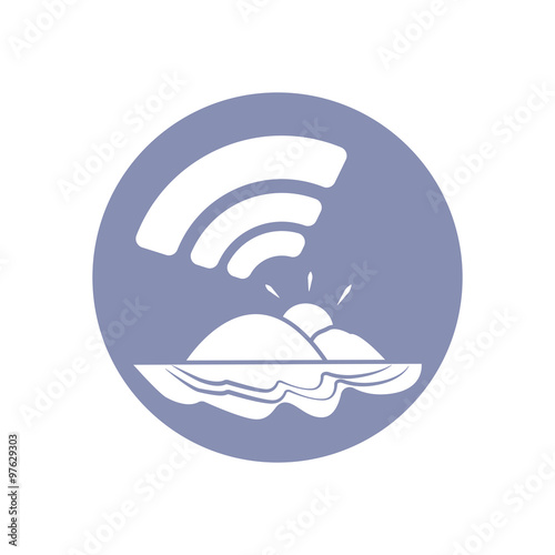 Wi-Fi network connection symbol sign icon pictogram for presentation in vector; BYOD connectivity concept, service everywhere