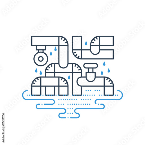 Bad plumbing. Pipe leakage. Canalization problems.