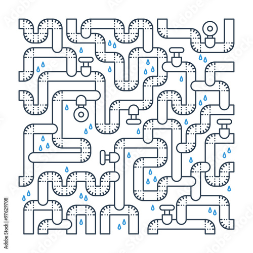Bad plumbing. Pipe leakage. Canalization problems.