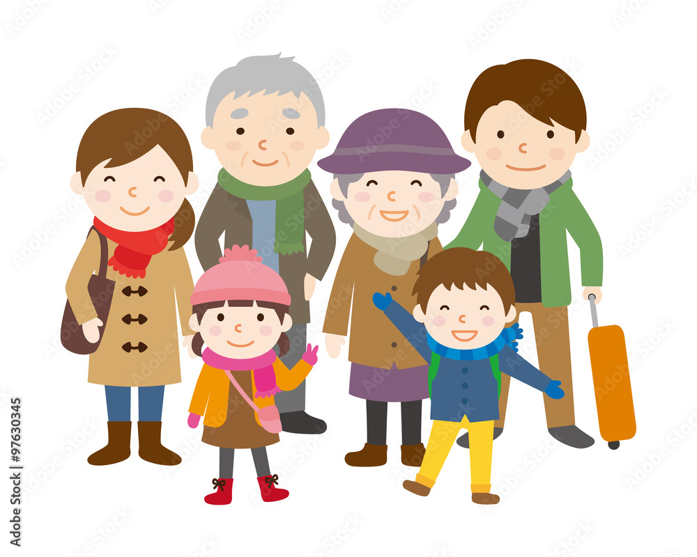 家族旅行　冬　3世代