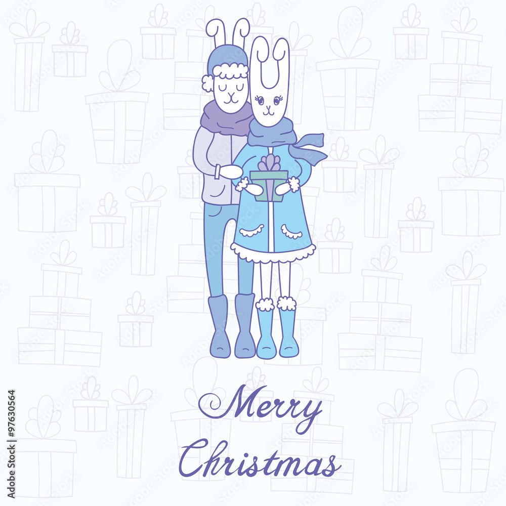 Christmas greeting card template, vector Merry Christmas. Christmas greeting card template, vector Merry Christmas.
