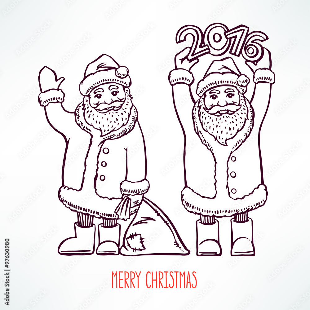 Obraz premium friendly Santa